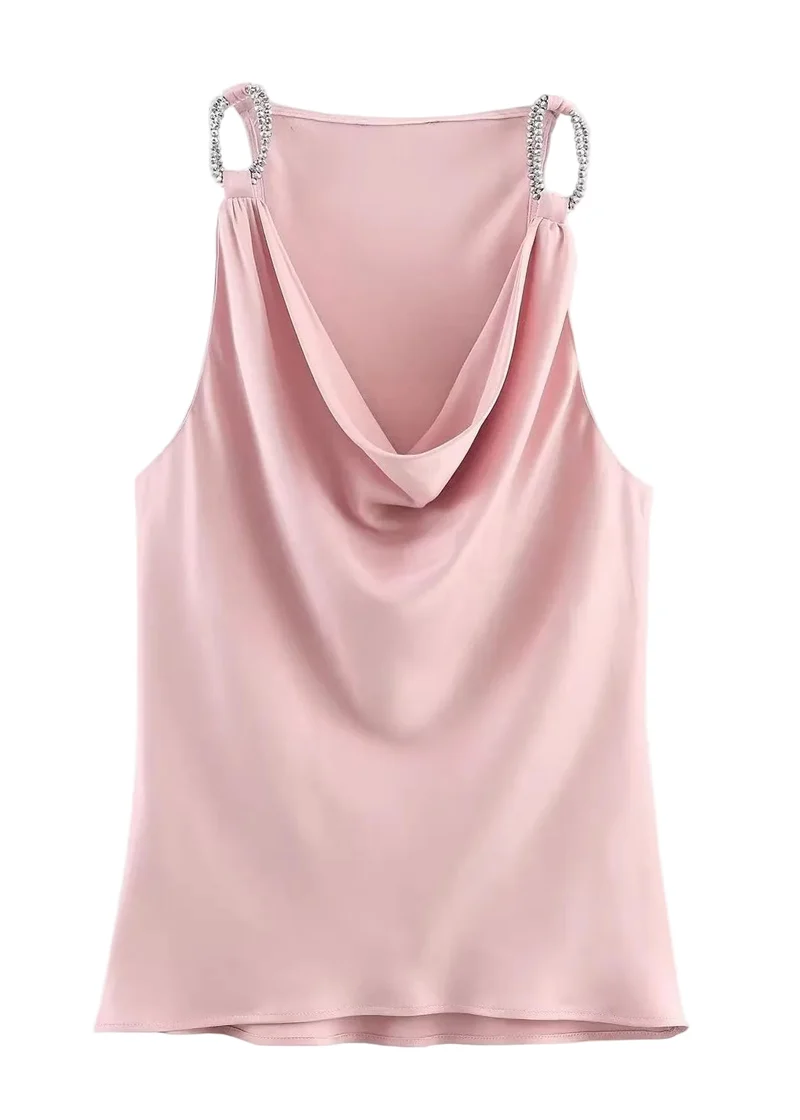 Dames Cami Top Gedrapeerd Zomersilhouet