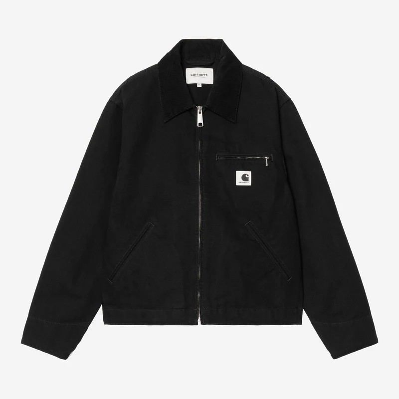 Carhartt WIP DAMES OG Detroit Jas | Zwart / Zwart gewassen