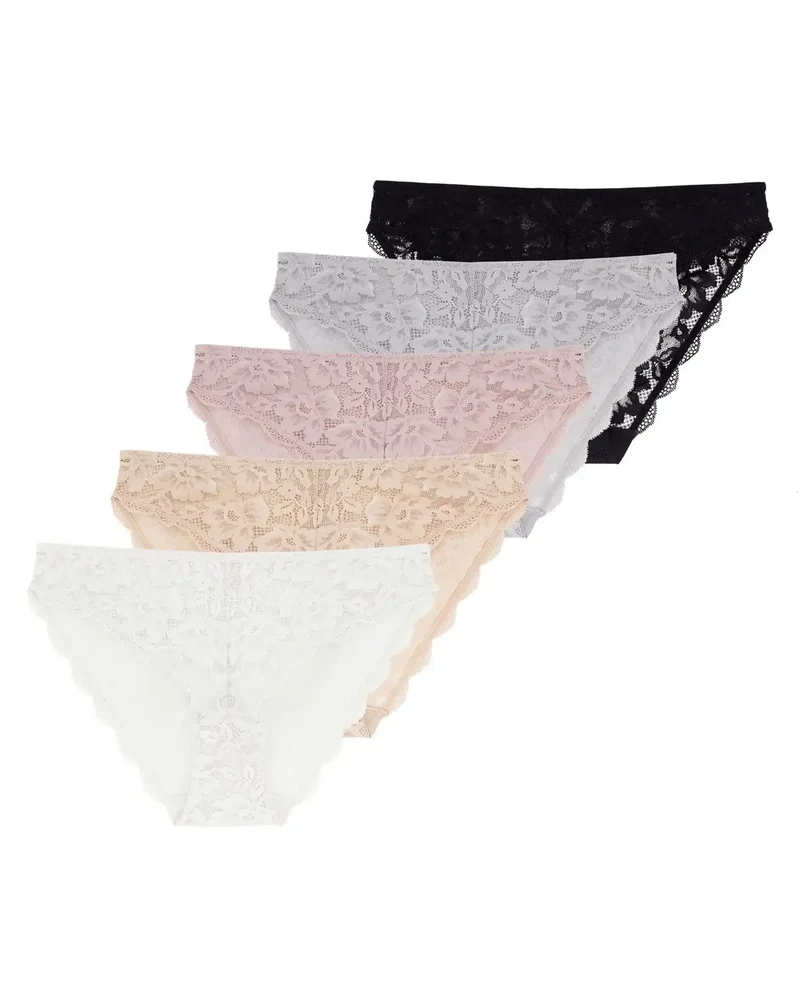 Dorina 5-pack kanten dames heup slips - Myla