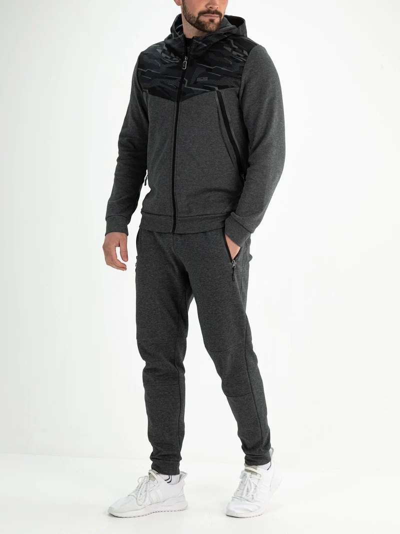 Sjeng Pharrell Hooded Jacket Dark Grey Melange
