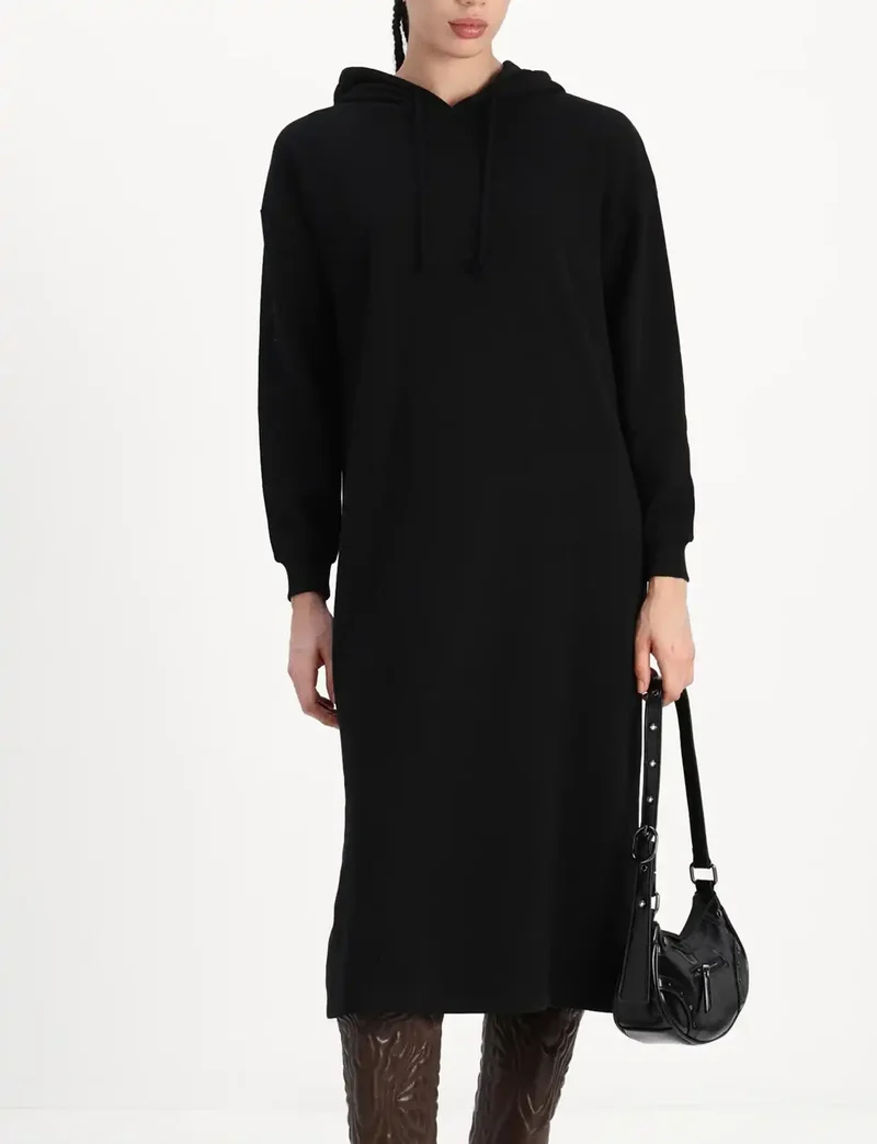 Pieces Hoodie Midi Dress - Loungewear Dress