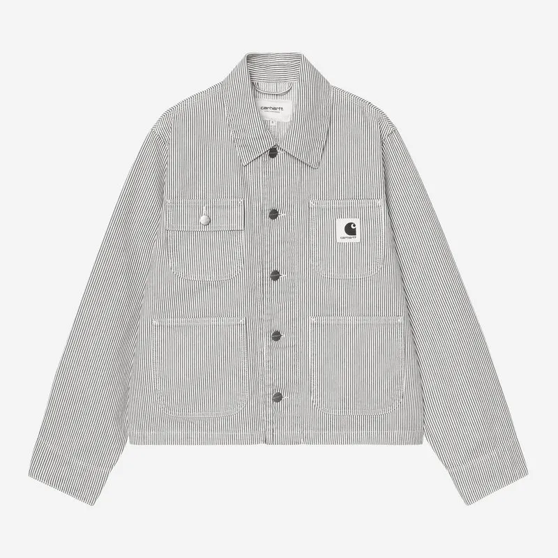 Carhartt WIP DAMES Mercer Werkjas | Grafiet / Wax Stone Washed Mercer Stripe