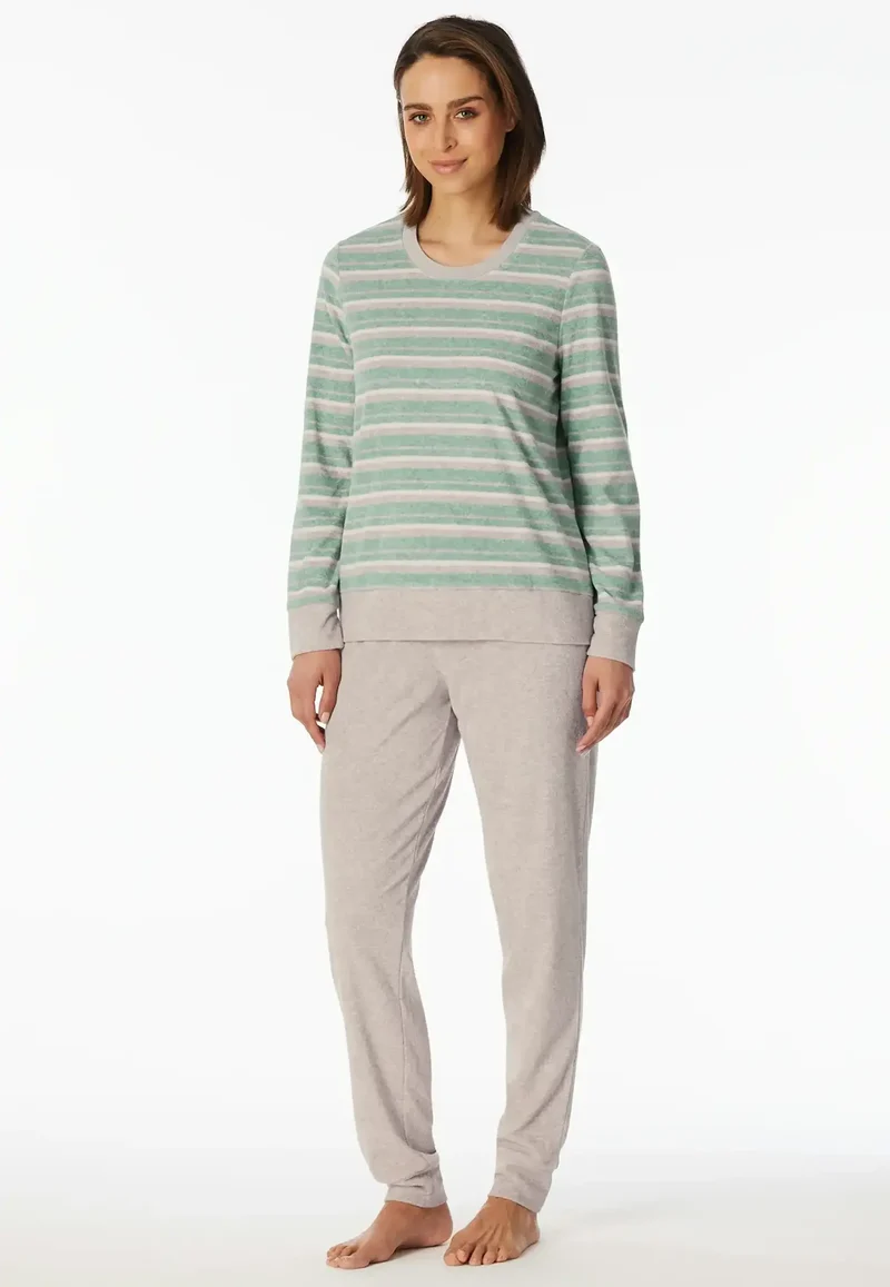 Schiesser dames pyjama badstof - Streep