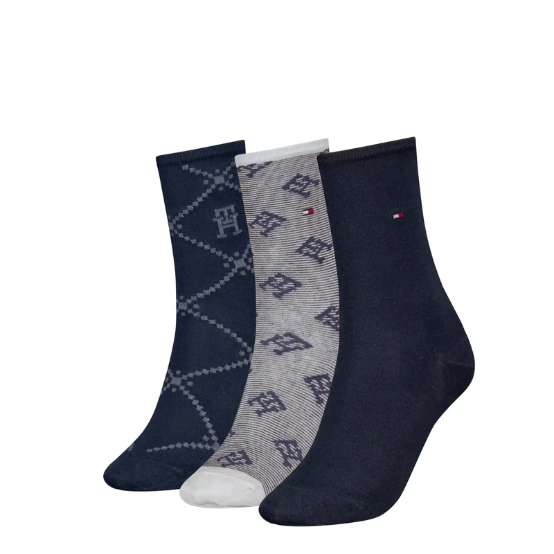 Tommy Hilfiger 2-pack dames sokken - Monogram - Giftbox
