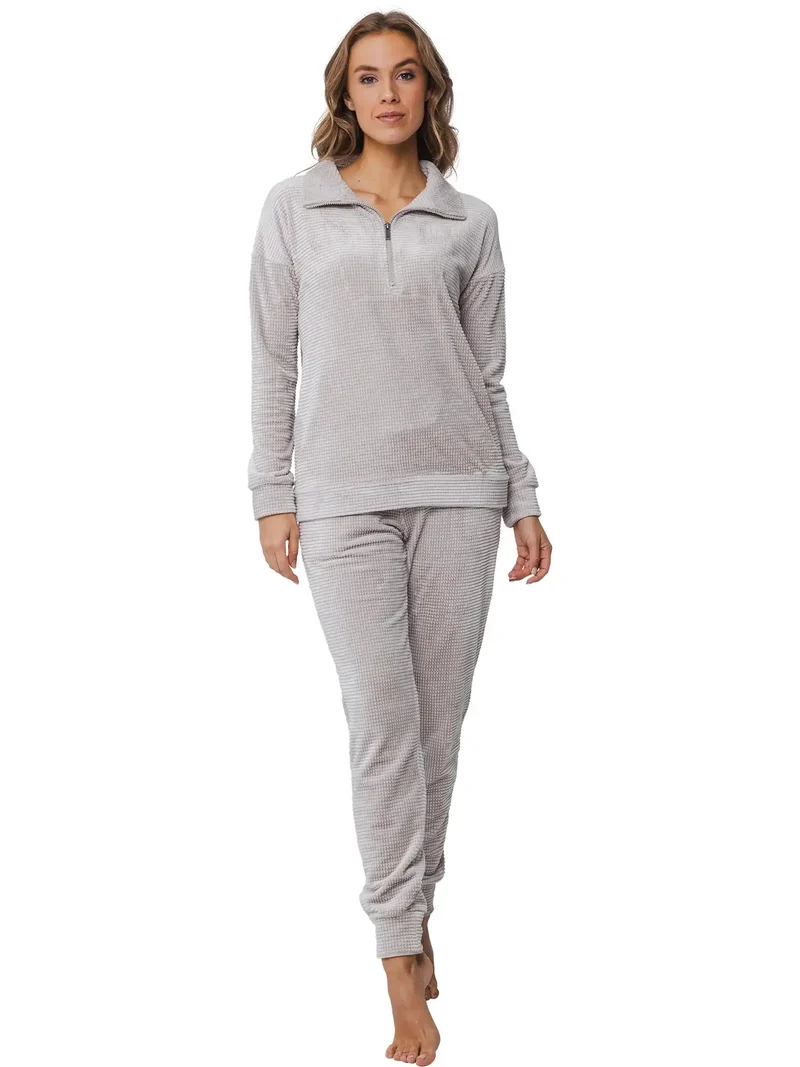 Pastunette warm velours huispak - Modern brown