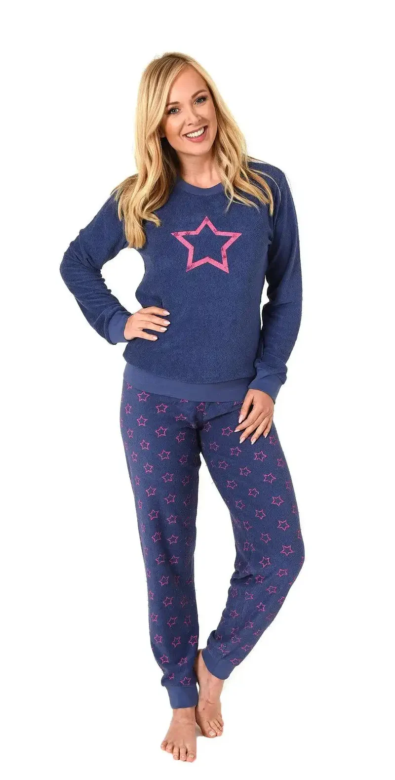 Normann dames pyjama badstof - Star