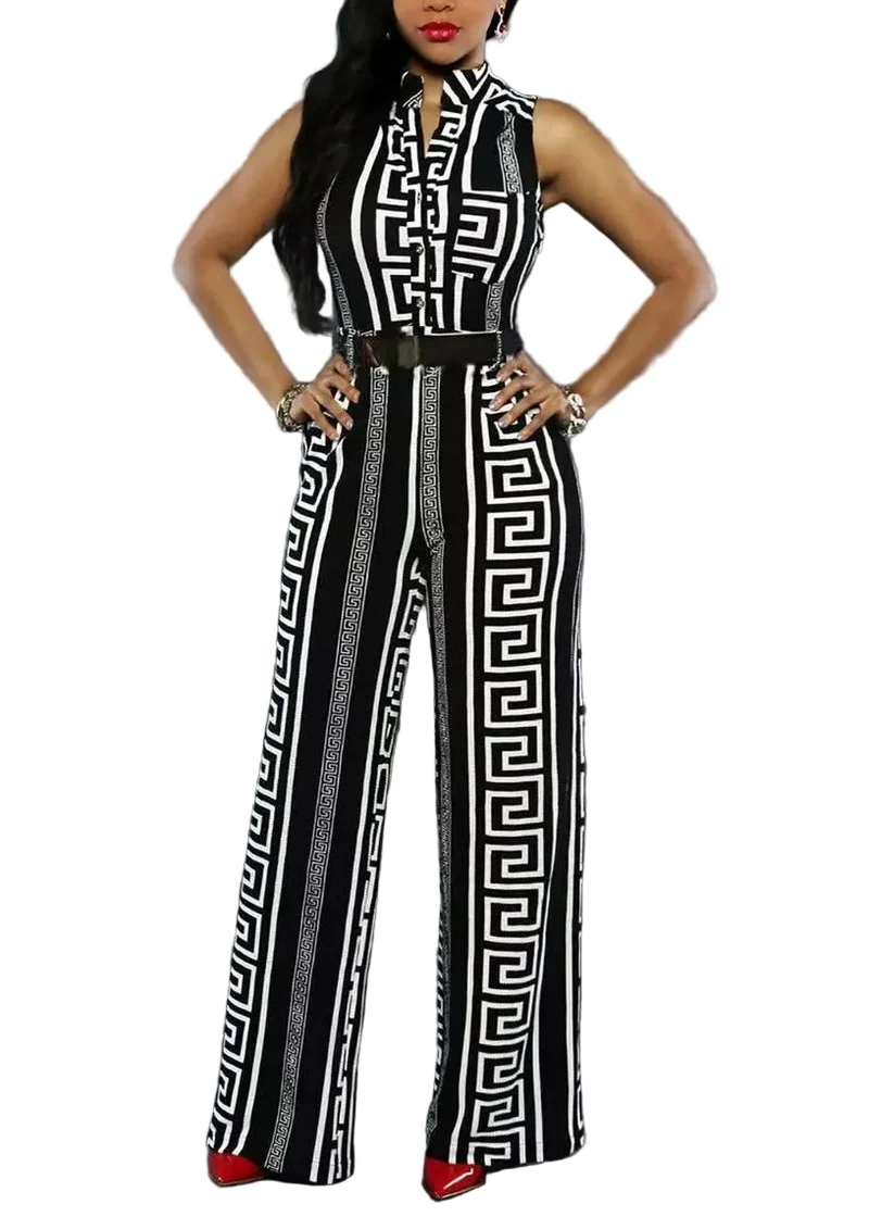 Dames Jumpsuit Met Opstaande Kraag Modern Design