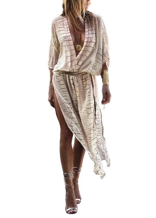 Dames Vest Boho Gestreept Open Zijkant Zomerstijl