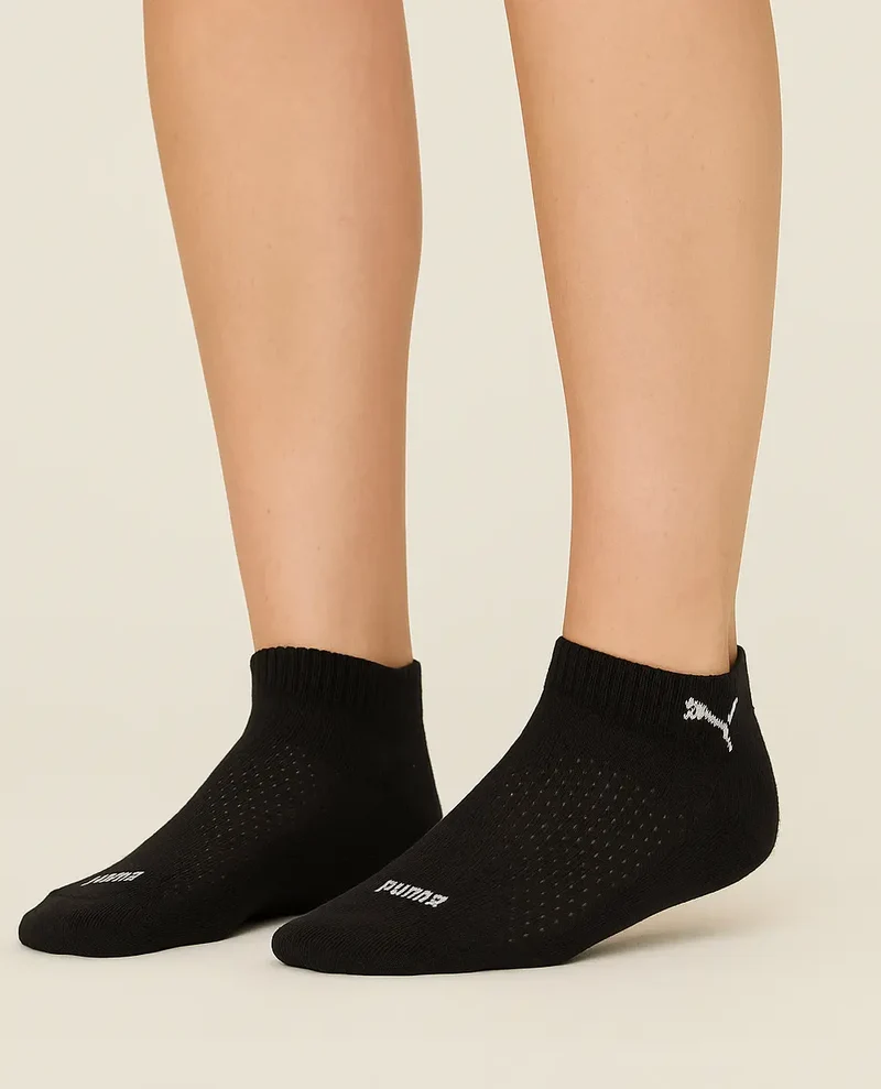 Puma 2-paar ademende Quarter sneakersokken dames - Mesh
