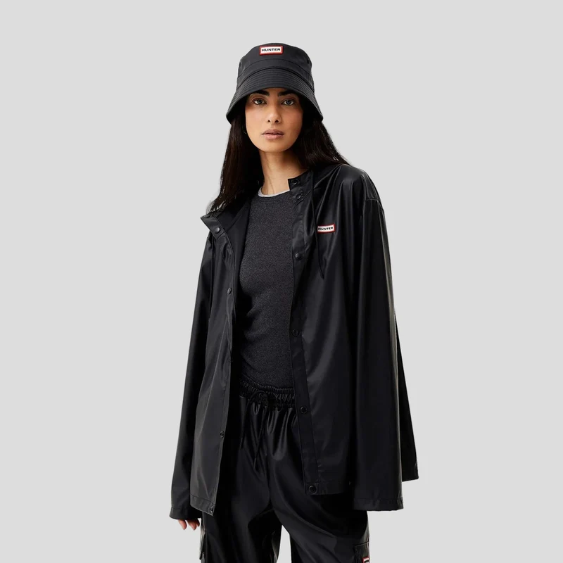 Hunter Unisex Izzy capuchonjas | Zwart