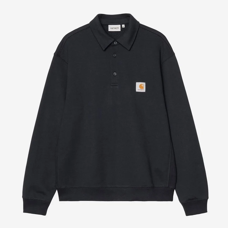 Carhartt WIP Heren Polo Sweatshirt | Diepe Nacht