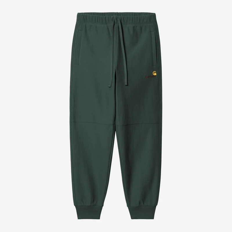Carhartt WIP HEREN American Script Joggingbroek | Kalegroen