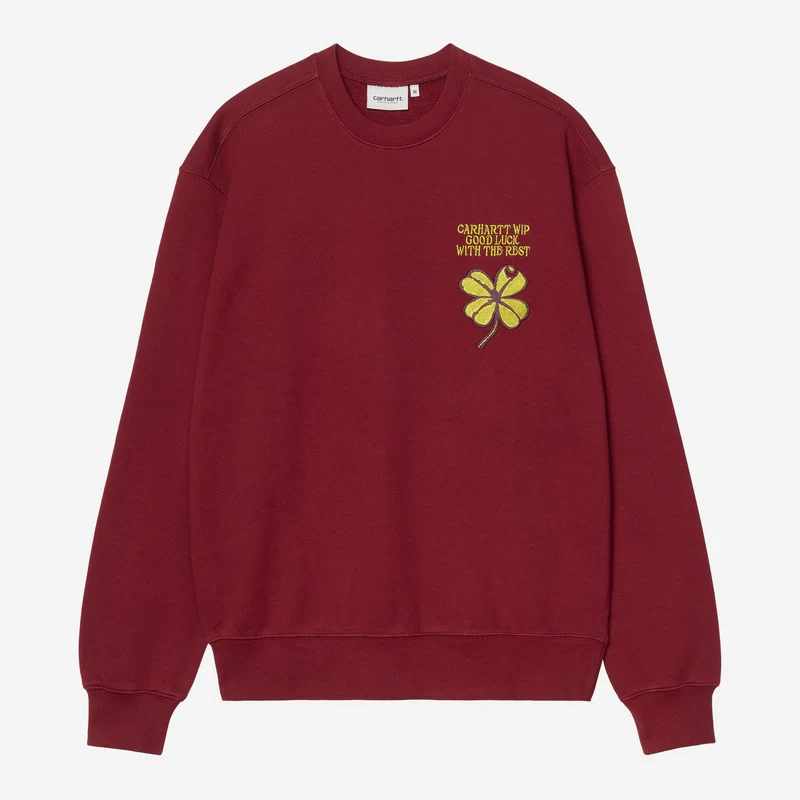 Carhartt WIP Herensweatshirt met klaverprint | Marsala