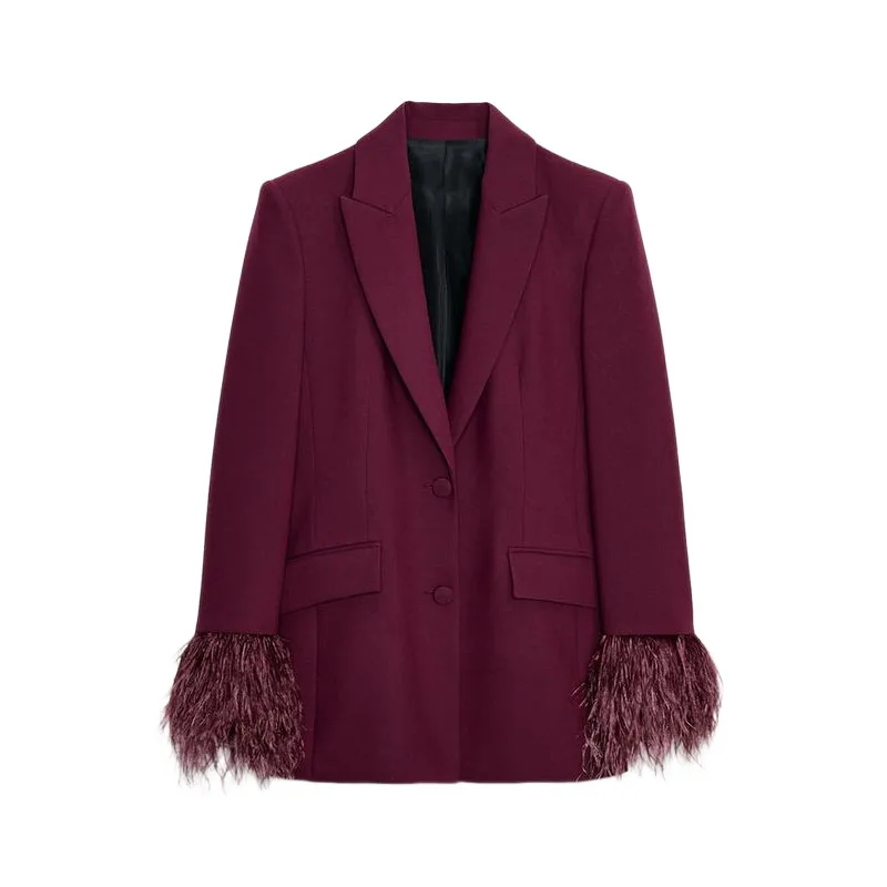 Dames Blazer en Broek Set met Schoudervullingen