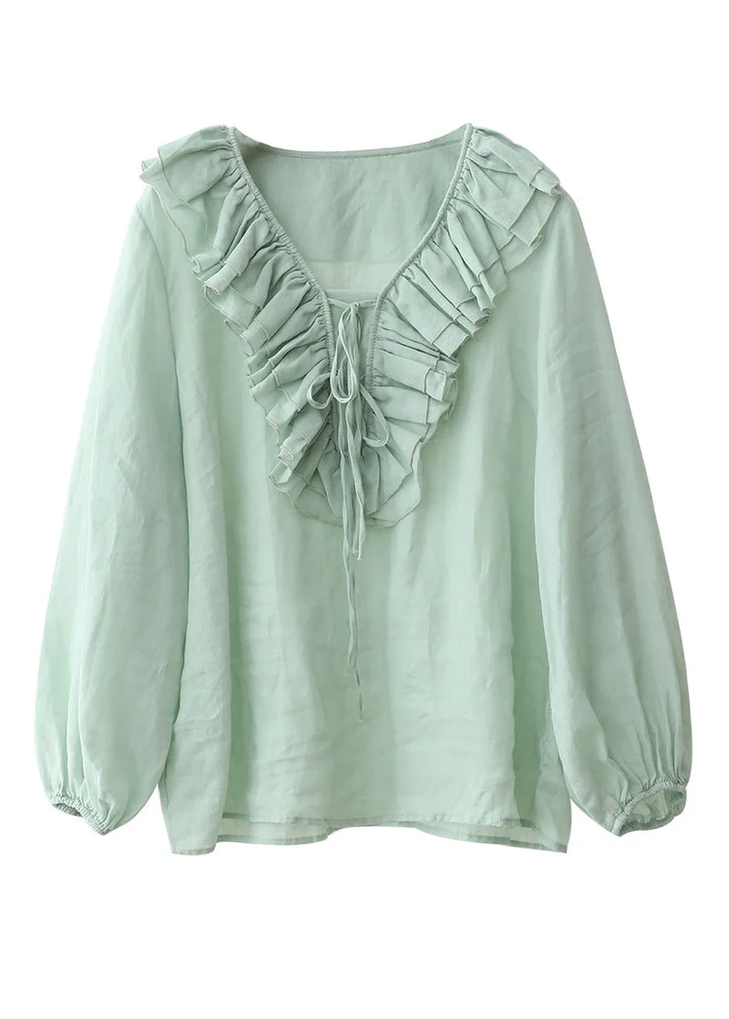 Dames Blouse Lange Mouwen Patchwork Design