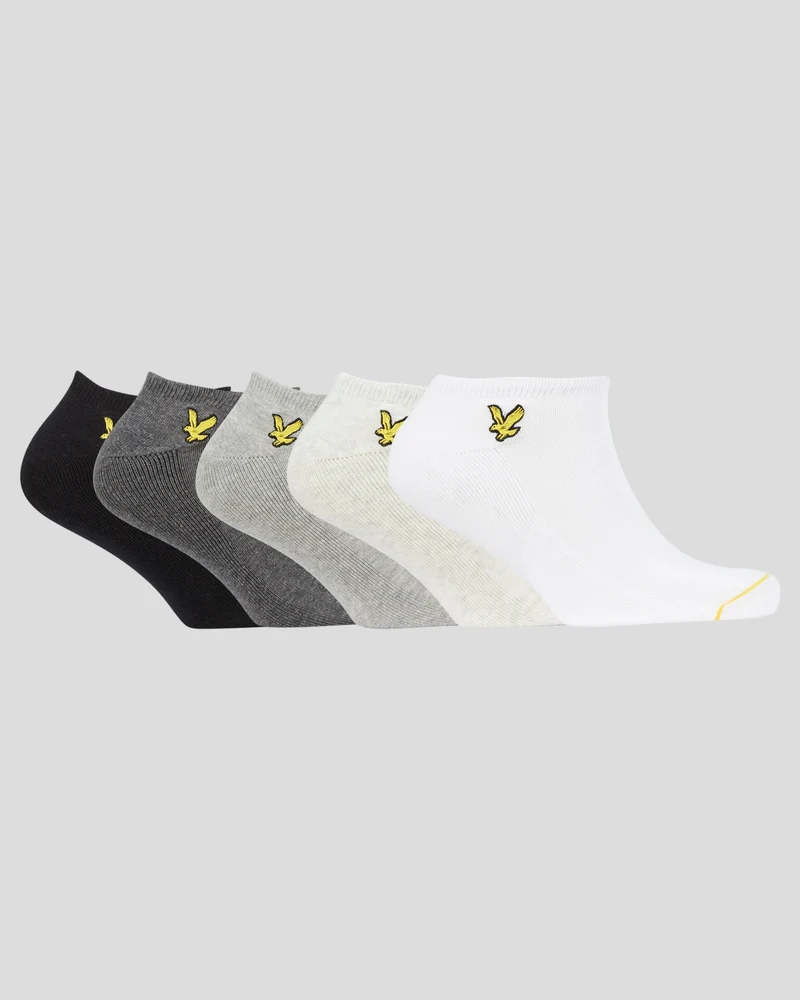 Lyle & Scott Heren Ruben enkelsokken | 5 stuks | Gemengd