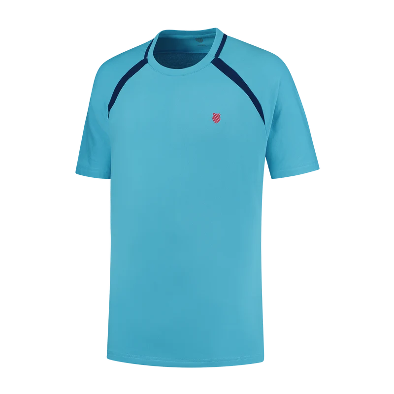 K-Swiss Hypercourt Mesh Crew 2 Tee Cyan Blue
