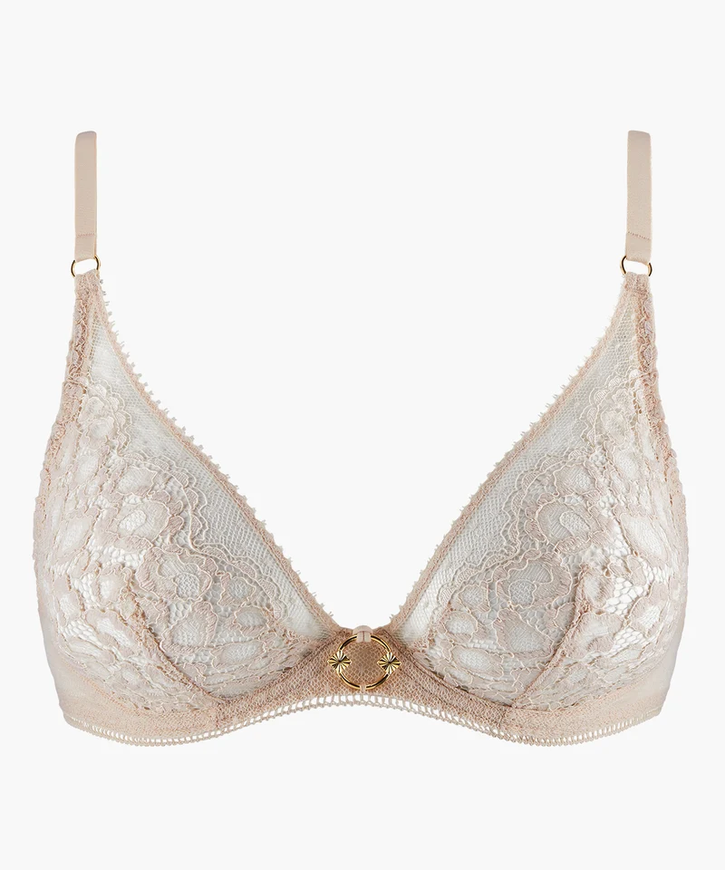 Illusion Fauve Soutien-gorge Triangle avec armatures Thé Blanc
