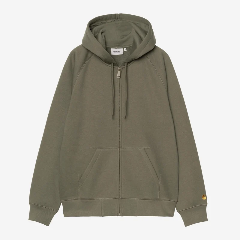 Carhartt WIP Heren Chase Zip Front Jacket Hoodie | Leaf