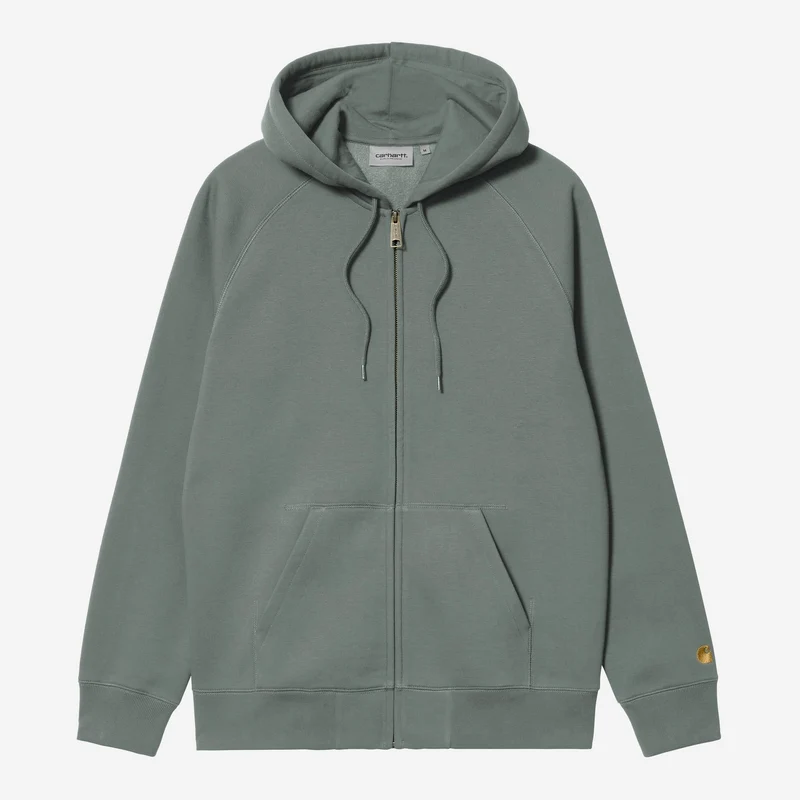 Carhartt WIP Heren Chase Zip Front Jacket Hoodie | Fluweelgroen