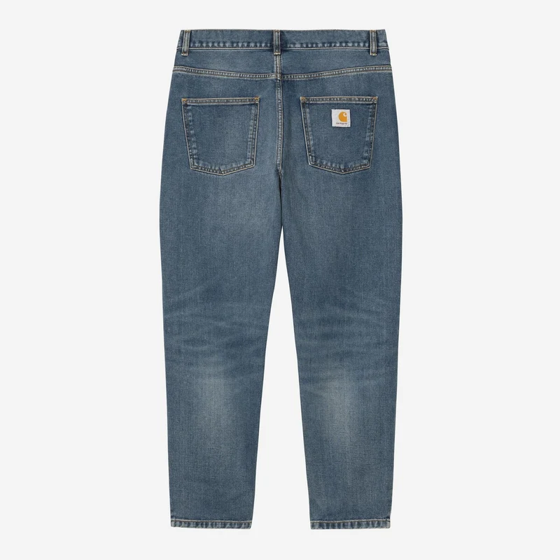 Carhartt WIP HEREN Newel Broek | Donkerblauw, gebruikte wassing