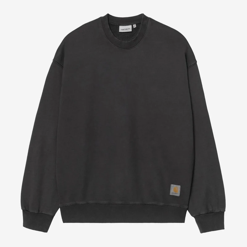 Carhartt WIP Hudson Chalk Wash Sweat Top voor heren | Zwart