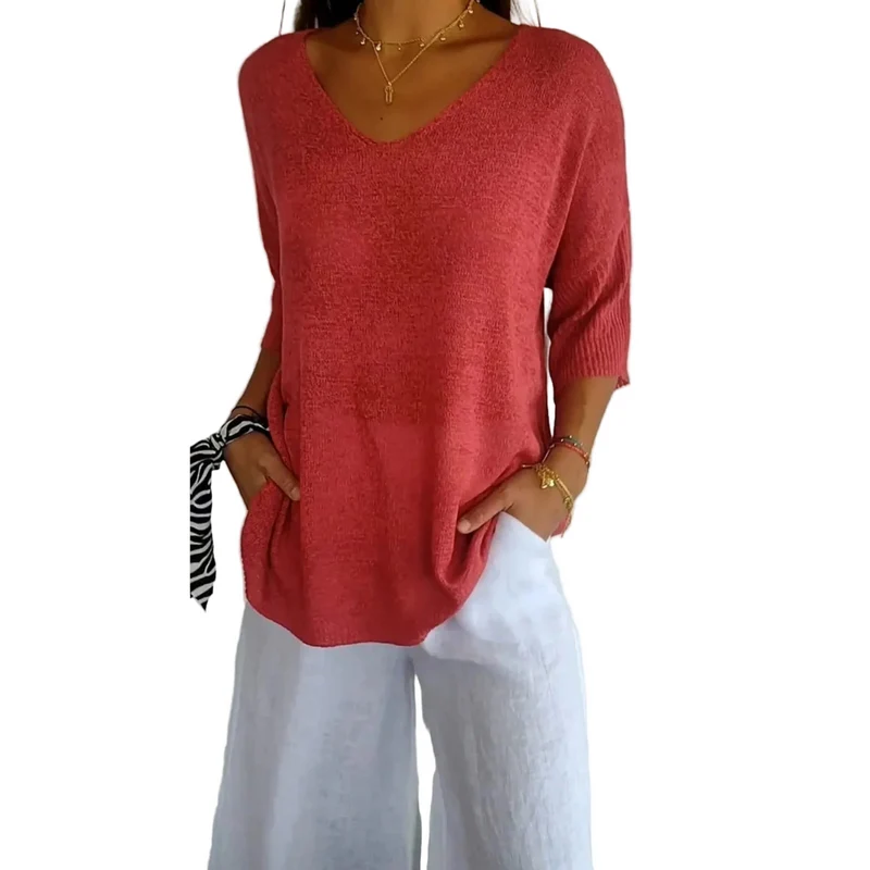 Dames Top V-hals Casual Stijl