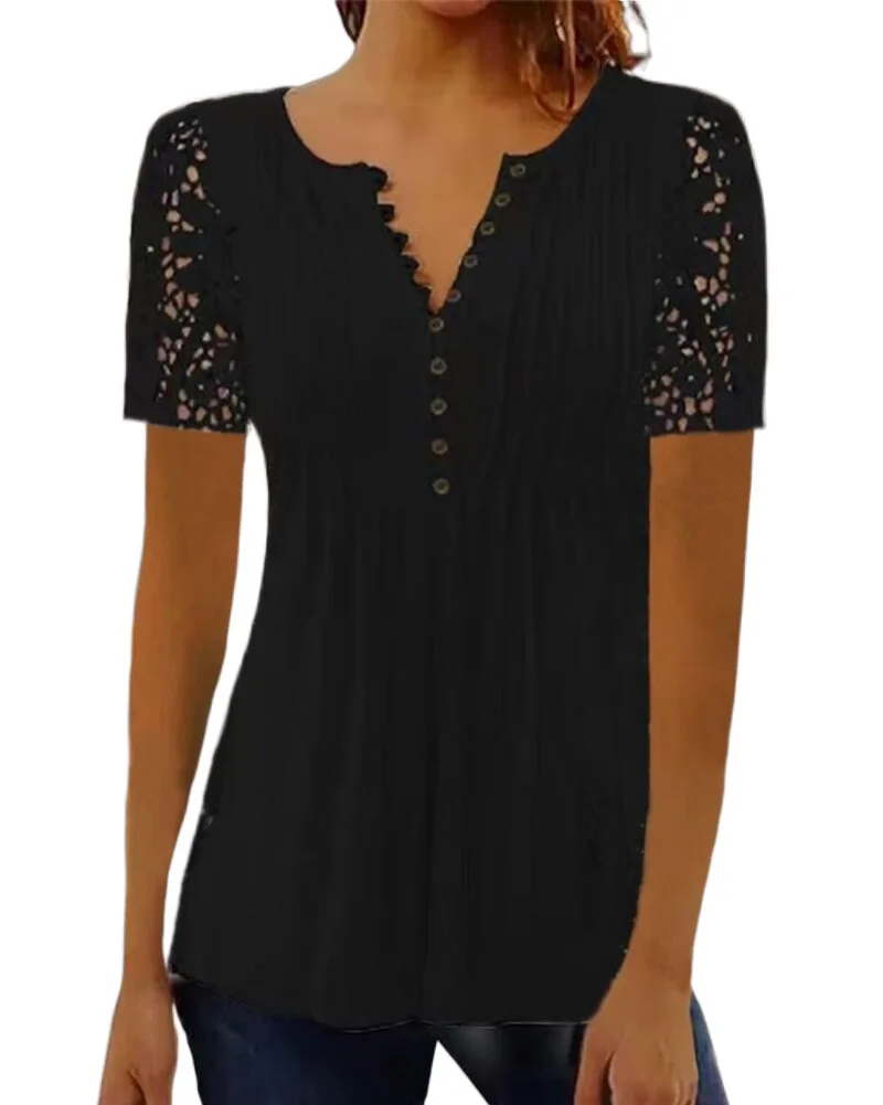 Dames Blouse V-hals Bloemenprint Casual