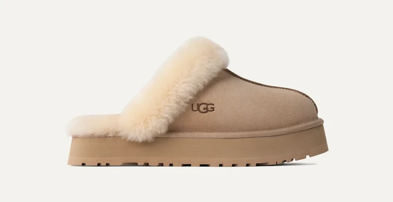 UGG Disquette Platformpantoffels voor dames | Zand