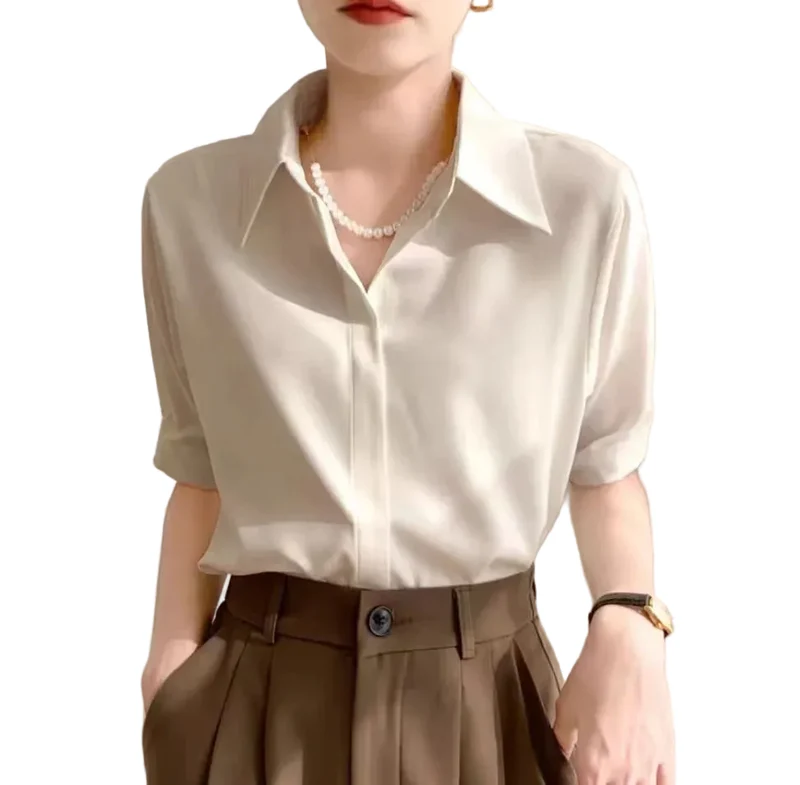 Dames Blouse Casual Korte Mouwen