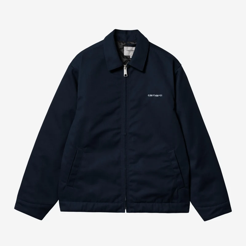 Carhartt WIP Heren Module Script Jas | Deep Night / Wit