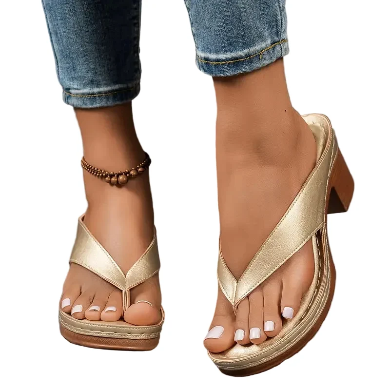 Dames Pantoffels met Hak Comfortabel