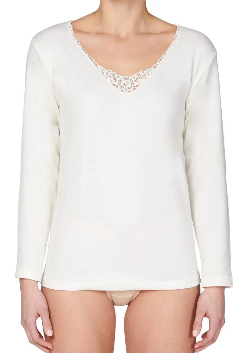 Entex thermo shirt lange mouw met kantje