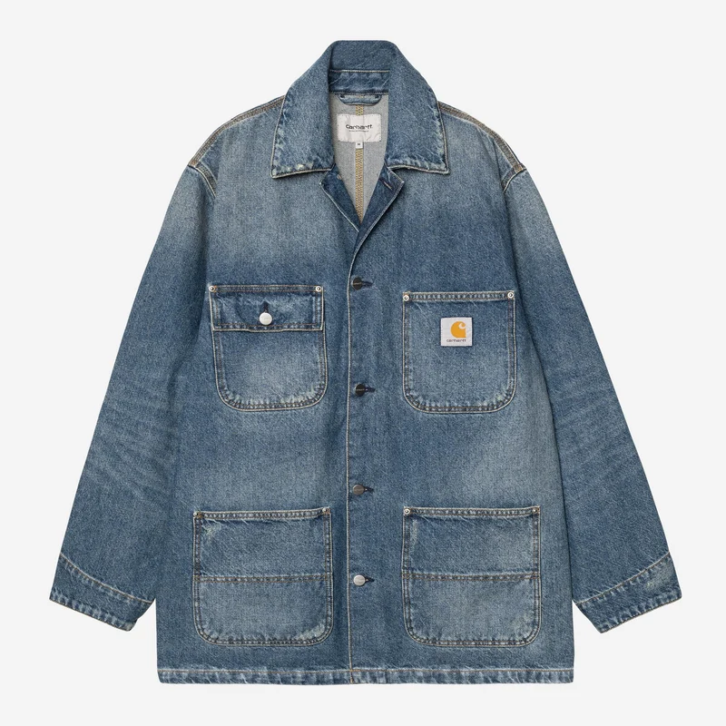 Carhartt WIP Aden Chore Coat voor heren | Blauwe Grind Wash