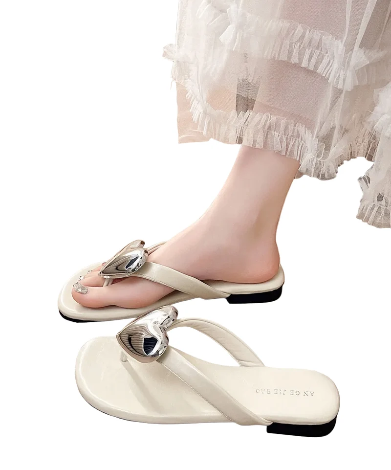 Dames Slippers met Hartvormige Lovertjes