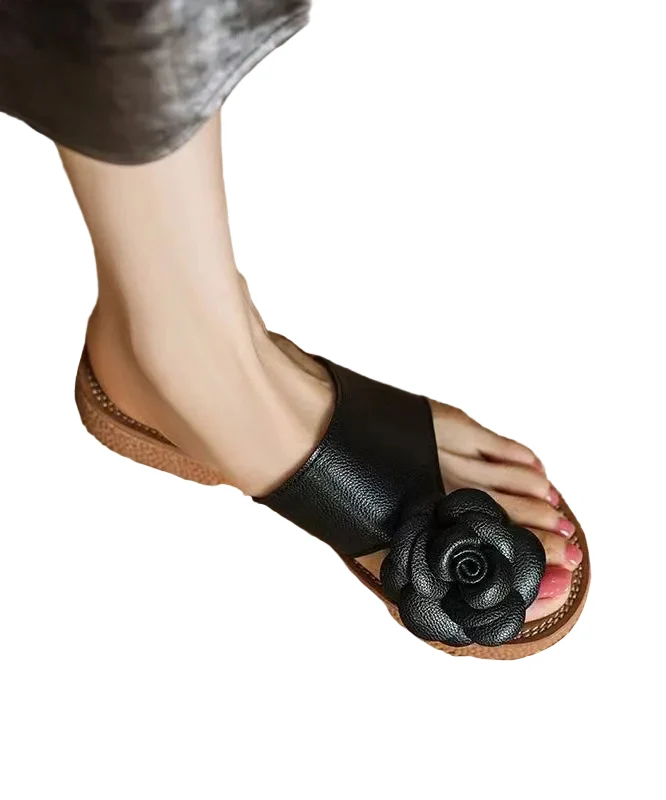 Dames Slippers Met Bloemen Splicing