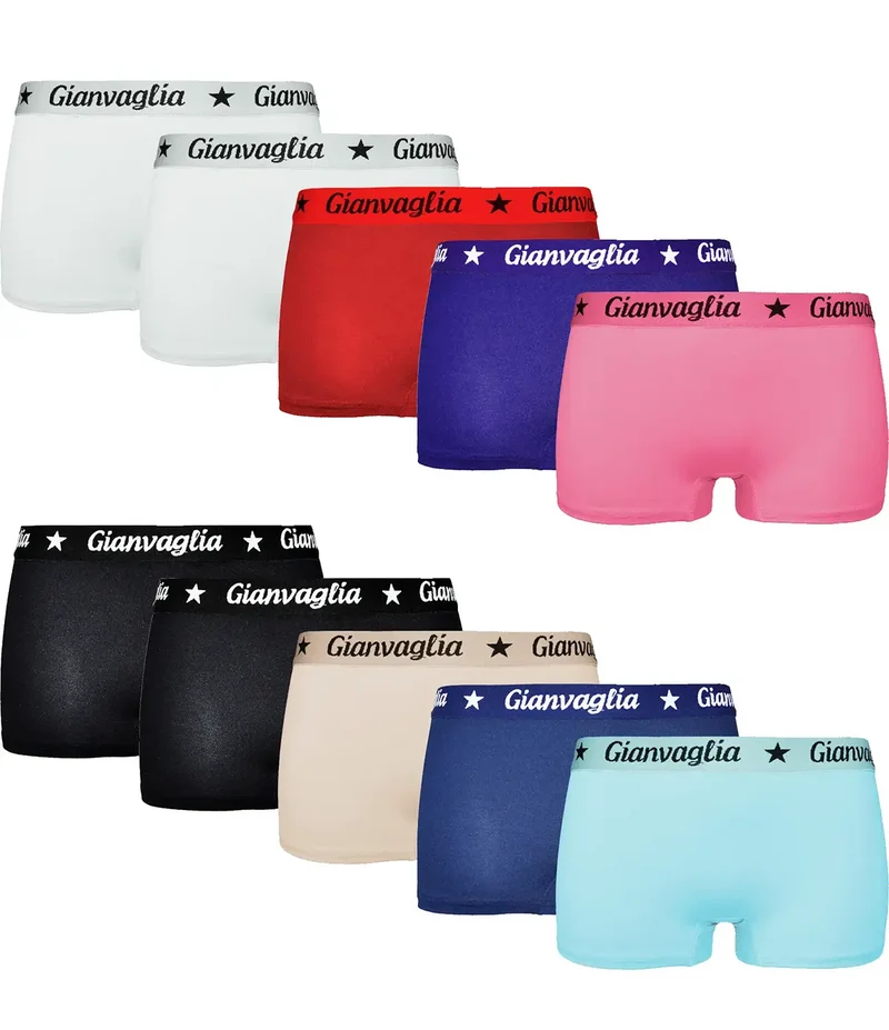 Gianvaglia 10-pak dames shorts - Plain