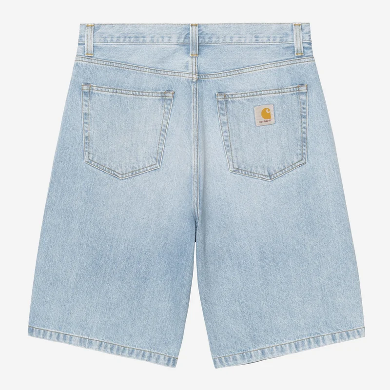 Carhartt WIP Heren Landon denim short | Blauw, verwassen en gebleekt