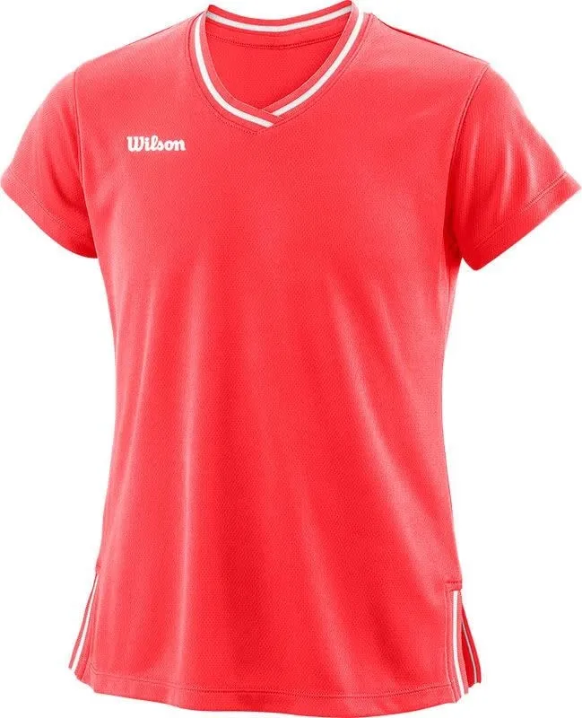 Wilson Team II V-Neck Meisjes Coral