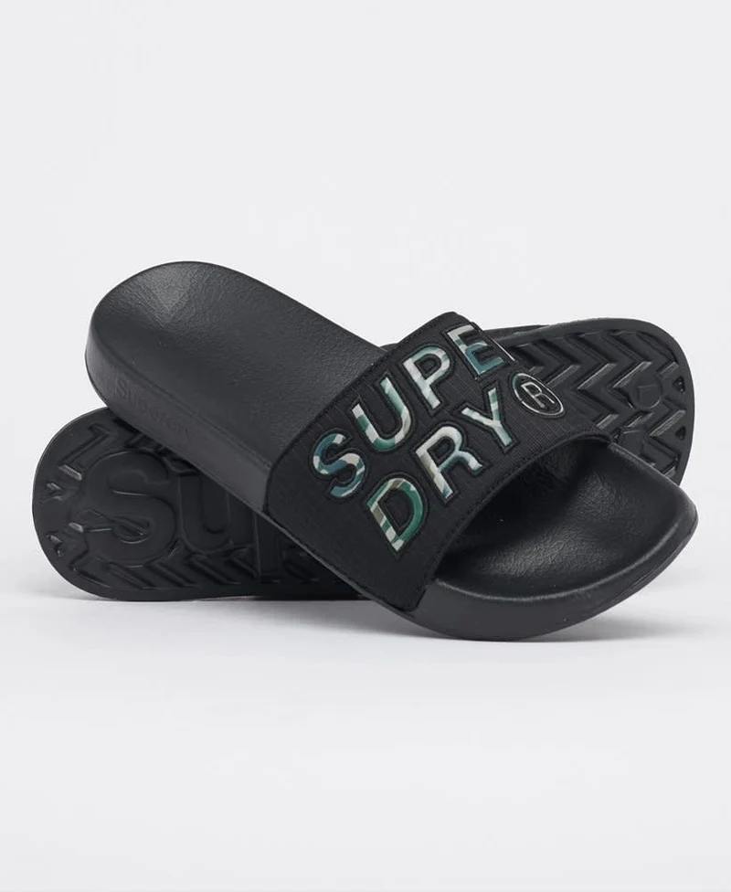 Superdry Infill Pool Slippers Black/Camo