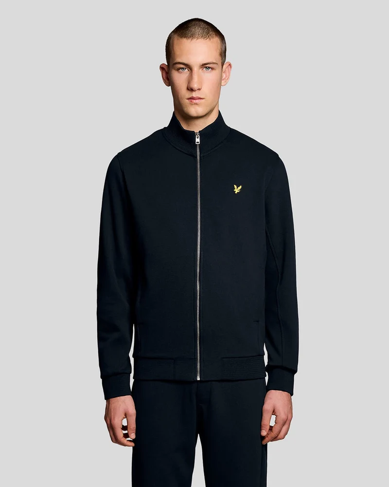 Lyle & Scott Heren trainingsjack van katoenmix | Donkerblauw