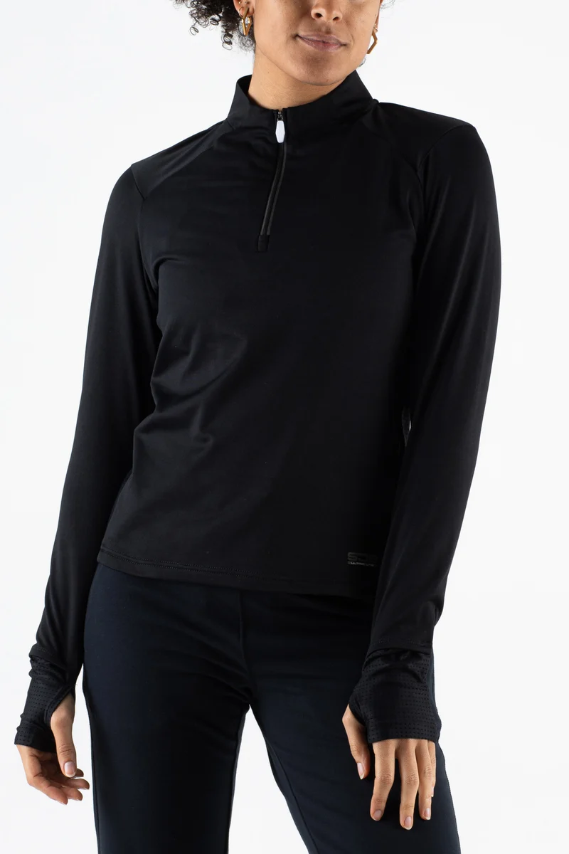 Sjeng Running Saga Halfzip Black