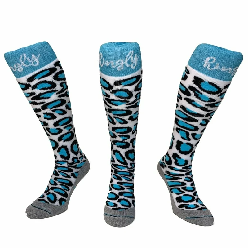 Hingly Funsokken Panter Wit - Blauw