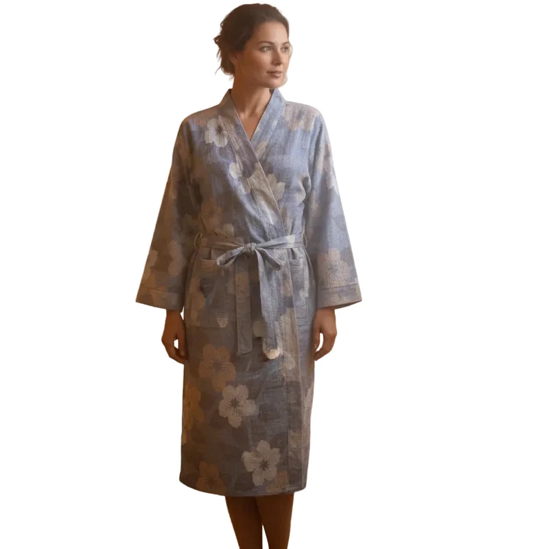 Dames Kimono Badjas Met Omkeerbaar Ontwerp