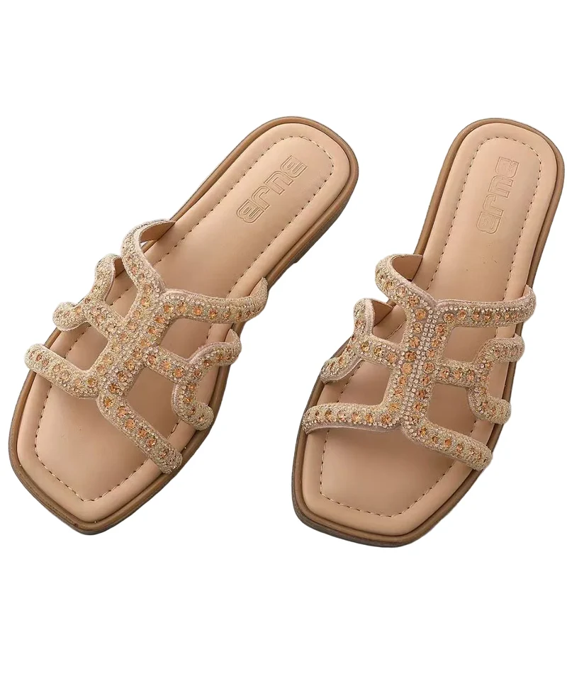 Dames Slippers met Strass Accenten