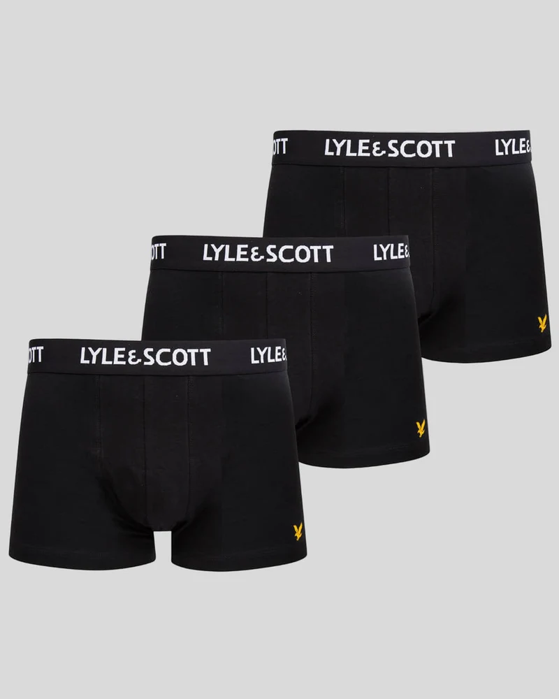 Lyle & Scott Barclay boxershorts voor heren | 3-pack | Zwart