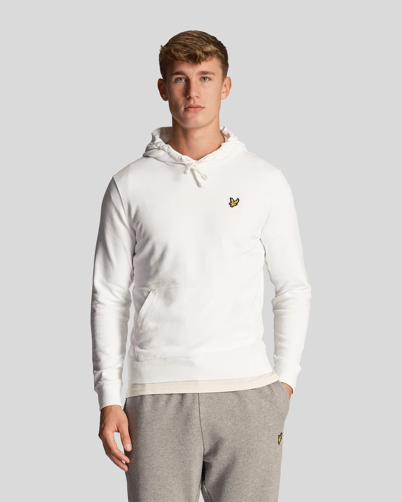 Lyle & Scott Hoodie van katoen met lusjes aan de achterkant voor heren | Wit