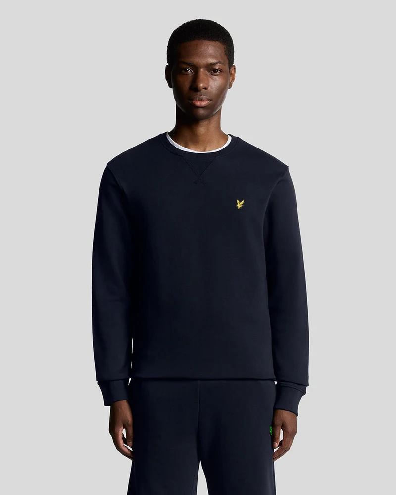 Lyle & Scott Heren sweatshirt met ronde hals | Donkerblauw