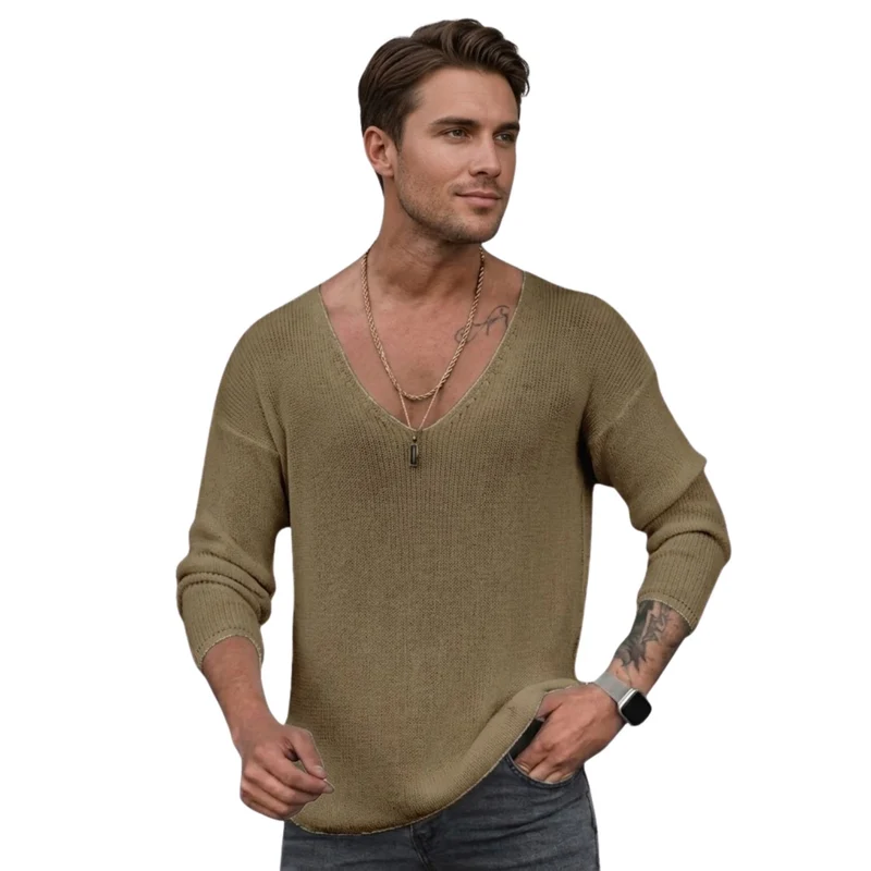 Heren T-shirt V-hals Casual Stijl