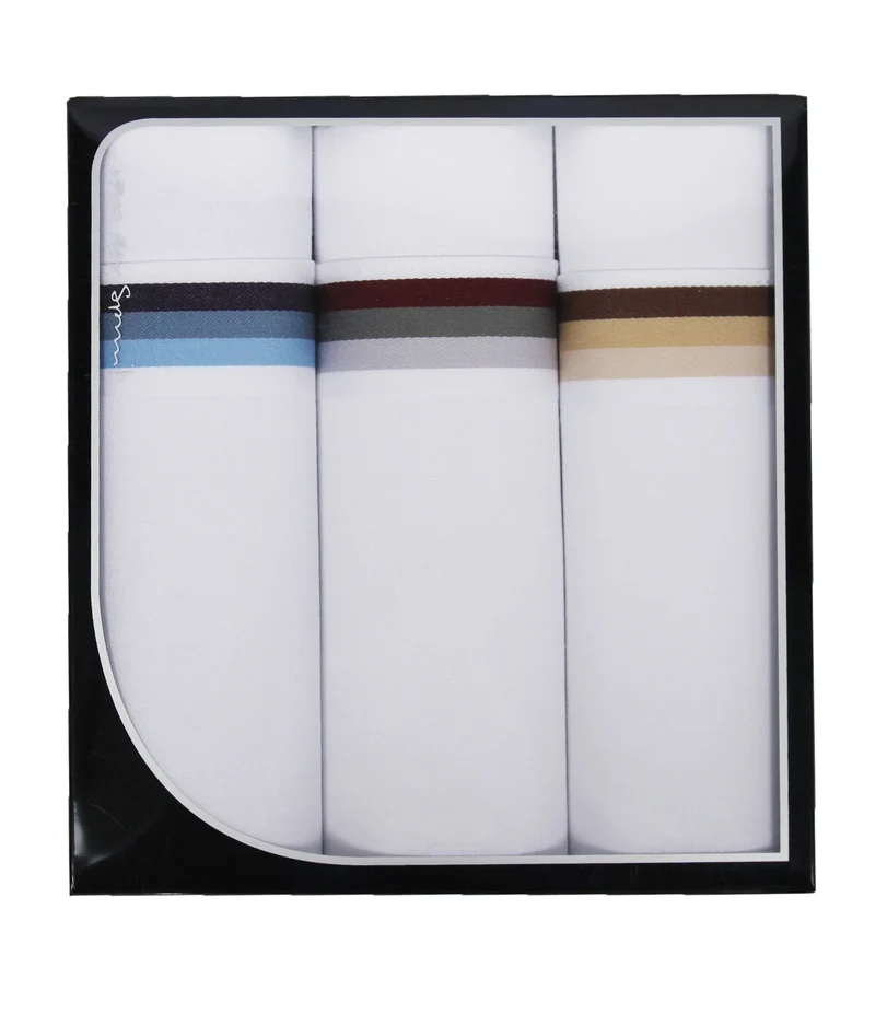 Swan 3-pack - Heren zakdoeken, Vintage White
